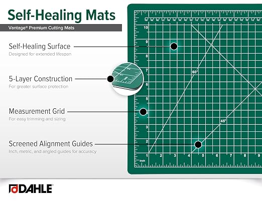 Dahle Vantage 10471 Premium Self-Healing Cutting Mat, 1/2" Grid, 5 Layers - Image 4