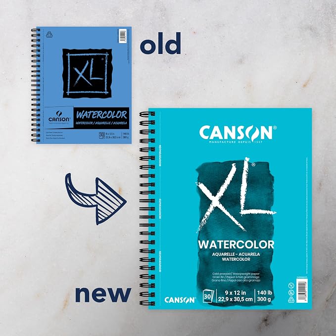 Canson XL Watercolor Pad, Wire Bound, 36 Sheets, 9 by 12 Inches - Image 2