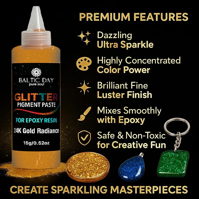 Bloody Red Glimmer Epoxy Pigment Paste XL – Ultra-Concentrated Deep Red Resin - Image 4