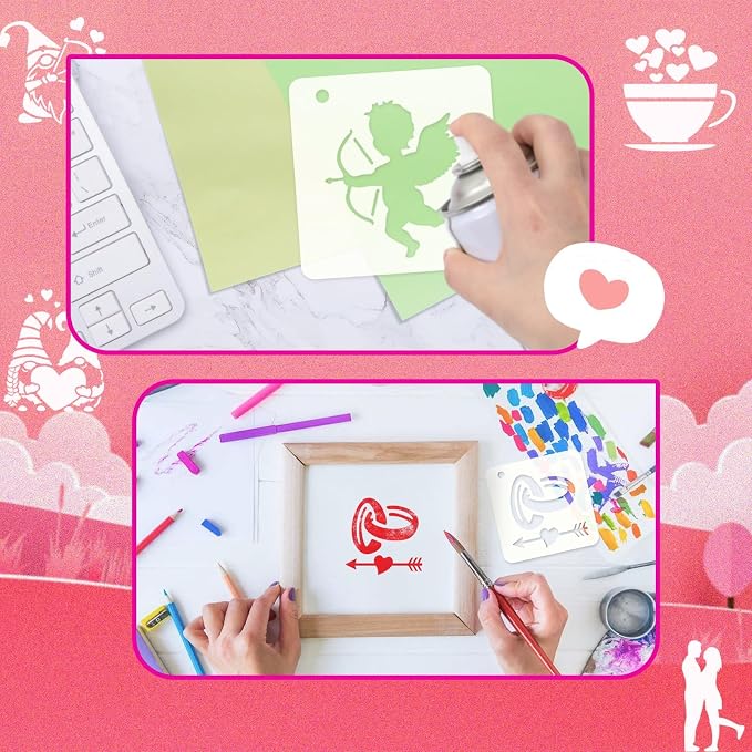 JULMELON Valentine's Day Stencils - Image 3