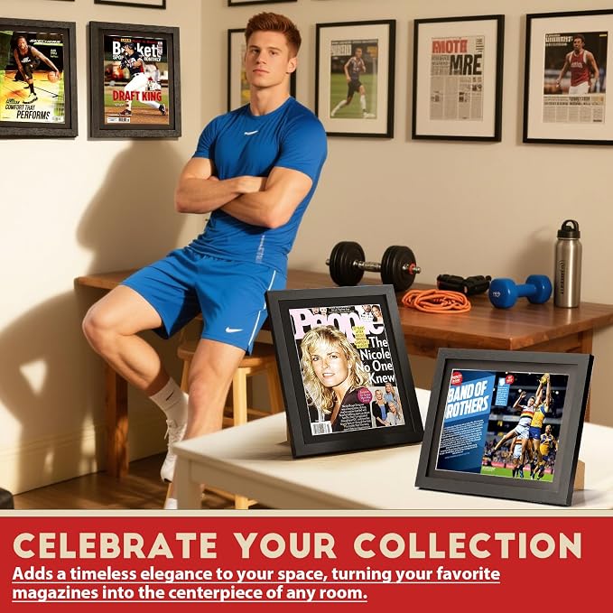 JupDec Sports Magazine Frame, Premium Wood Display Case - Image 6
