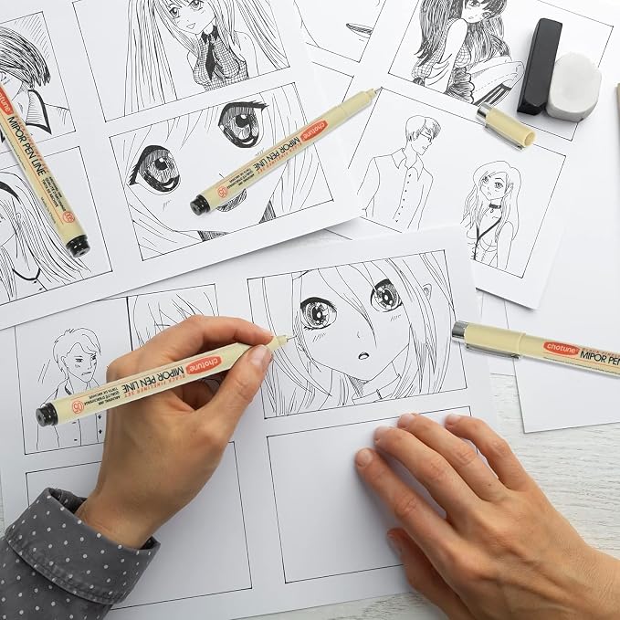 GETHPEN Micro Fineliner Pens, Fine Line Waterproof Ink Set, 8 Pack | 8 Black - Image 4