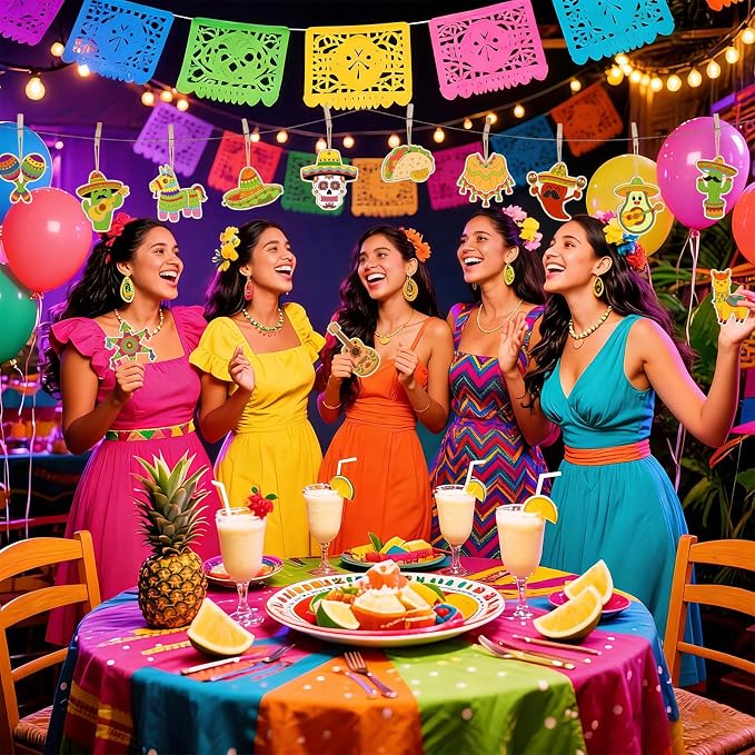 80PCS Wooden Cinco De Mayo Crafts Decorations Mexico Crafts - Image 7