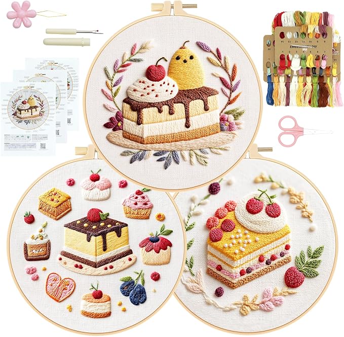 RidaaFri Embroidery Kit for Beginners, Includes Hoop, Step-by-Step Guide by RidaaFri