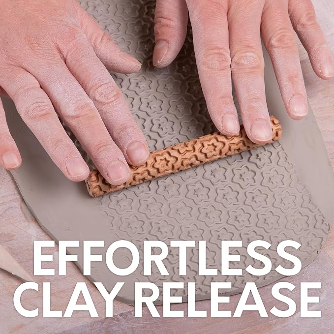 Byllstore Clay Texture Rollers | 10-Pack | 5 in x 0.65 in | Premium Wooden - Image 7
