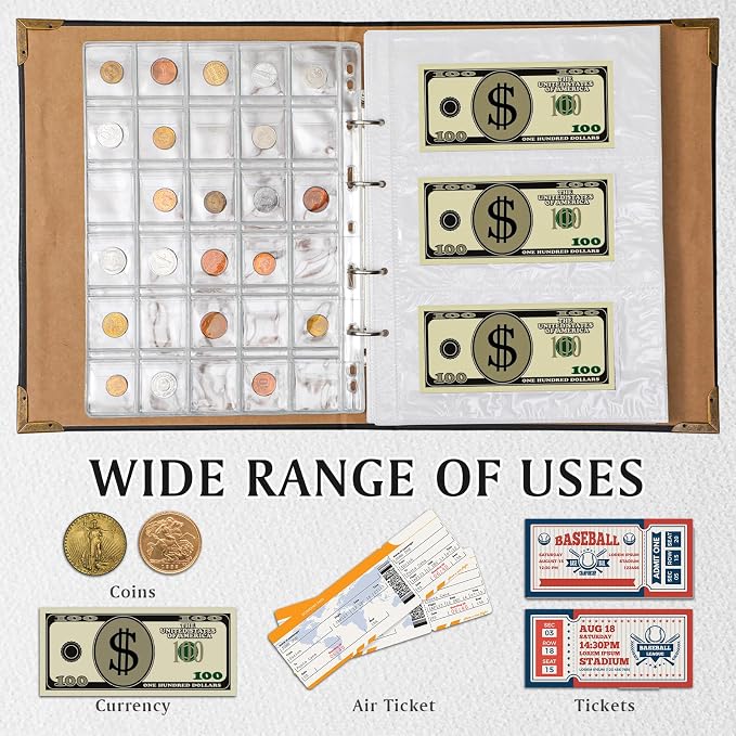 Zonon Currency Album Coin Collecting Book Holder - Image 7