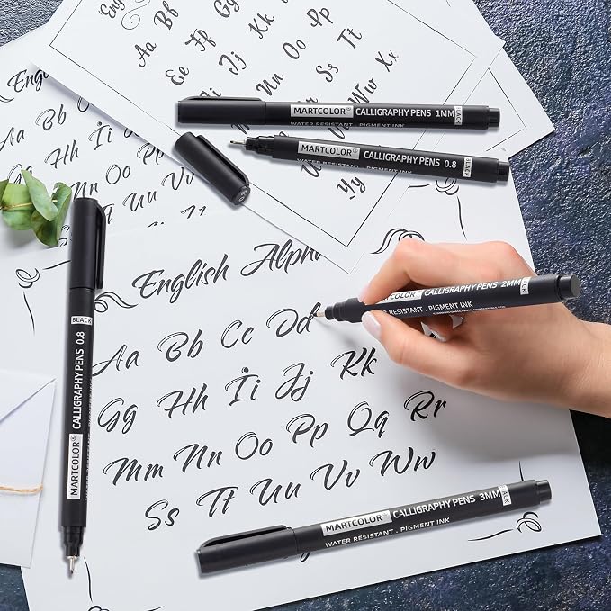 MARTCOLOR Calligraphy Pens, 9 Size Calligraphy Pens - Image 4