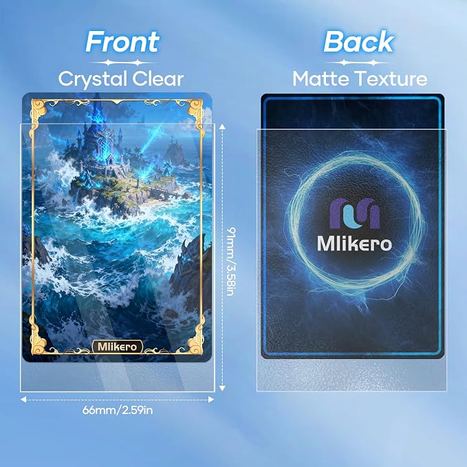 1000 Counts Card Sleeves, Matte Clear Card Sleeves Deck Card Protectors - Image 2