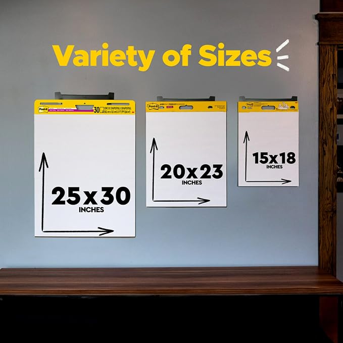 Post-it Super Sticky Easel Pad, 25 x 30 Inches, 30 Sheets/Pad, 6 Pads, Large - Image 10
