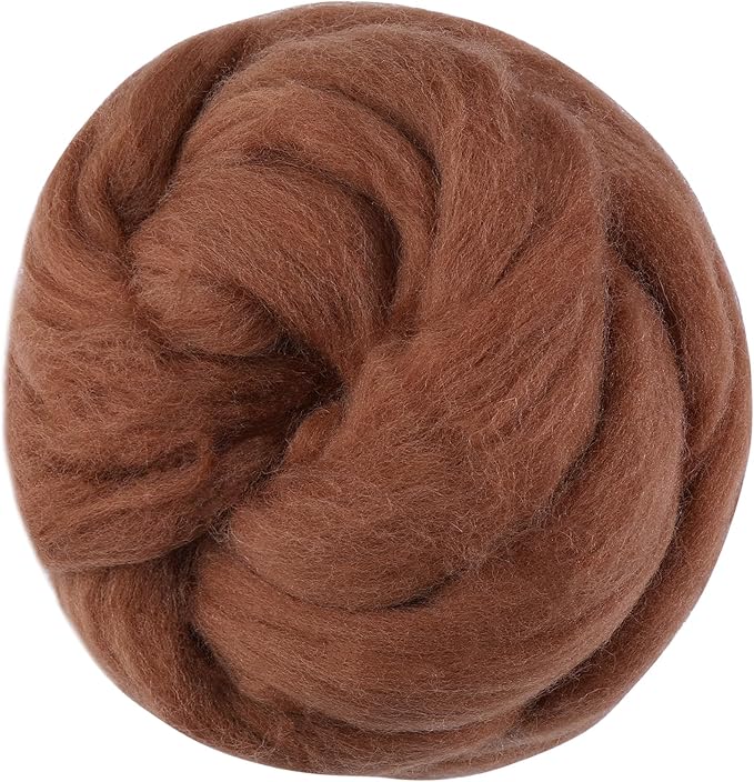 3.53oz Wool Roving, Wool Felting Supplies, Pure Wools, Chunky Yarn, Spinning by Jupean