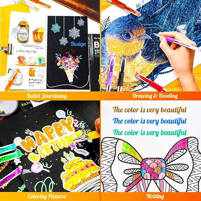 Soucolor 120 Glitter Gel Pens, 60 Refills, Gel Pens - Image 6