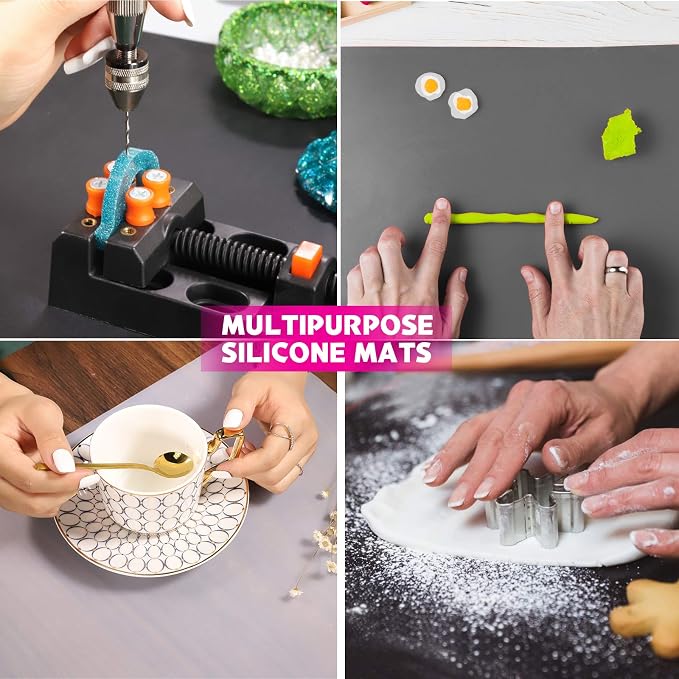 LEOBRO Silicone Mats, Resin Molds, Play Dough Mat, Silicone Sheets - Image 7