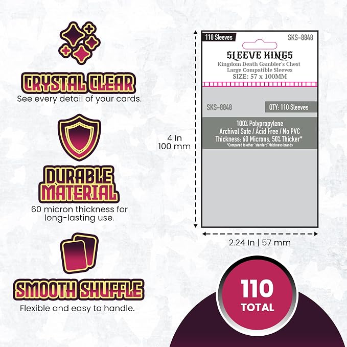 Sleeve Kings Standard Card Sleeves – 110 Count, Large Size, Compatible - Image 4