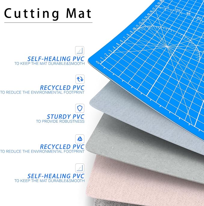 DIYSELF Cutting Mat 8in×6in, Self Healing Cutting Mat, A5 Rotary Cutting Mats - Image 7