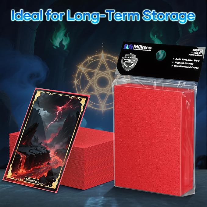 500 Counts Red Card Sleeves, Matte Sleeve Deck Card Protectors, Trading Card - Image 6