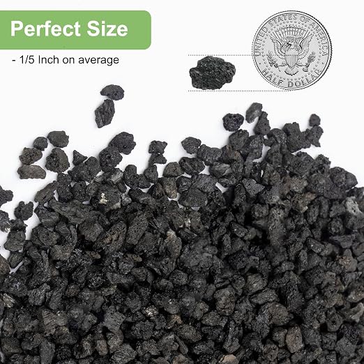 Pulovin 5 lbs Pebbles for Indoor Plants, 1/5 Inch Small Lava Rock for Plants - Image 2