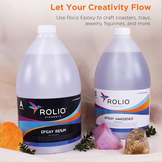 Rolio Epoxy Resin & Mica Powder Bundle, 2 Gallon Clear Casting Kit - Image 5