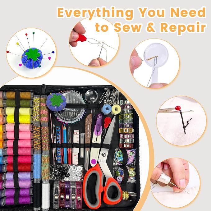 HYHJMISTY Sewing Kit for Adults, 50 Color Sewing Thread Kit, Portable - Image 6