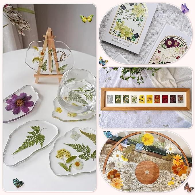 303Pcs Dried Pressed Flowers for Crafts, Dried Pressed Flowers for Resin - Image 6
