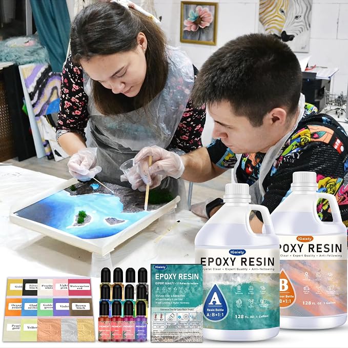 IGaiety Epoxy Resin, 2 Gallon Epoxy Resin Kit, Crystal Clear High-Gloss Epoxy - Image 6