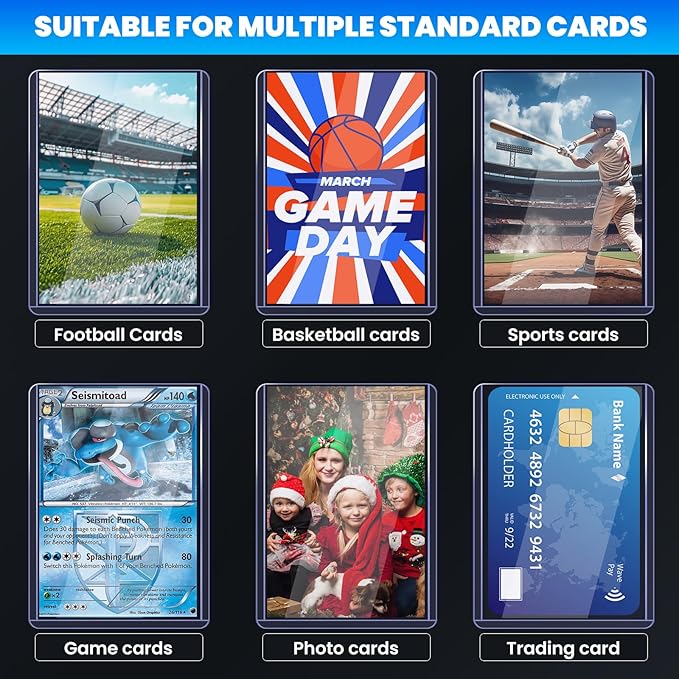 2000 Card Sleeves Top Loaders for Cards, Baseball Card Protectors, Trading Card - Image 6