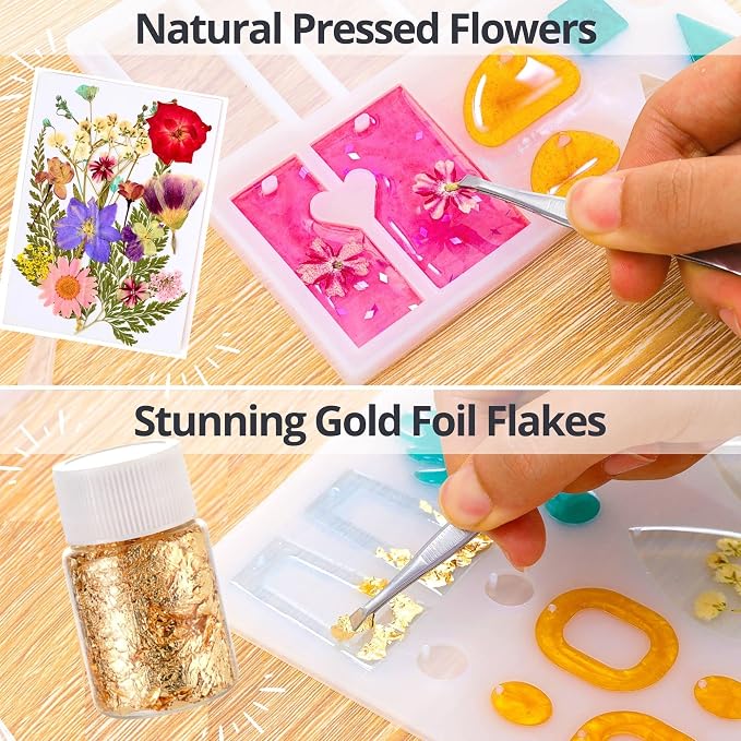 Piccassio Epoxy Resin Kit for Beginners – 208-Piece Jewelry Making & Craft Kit - Image 4