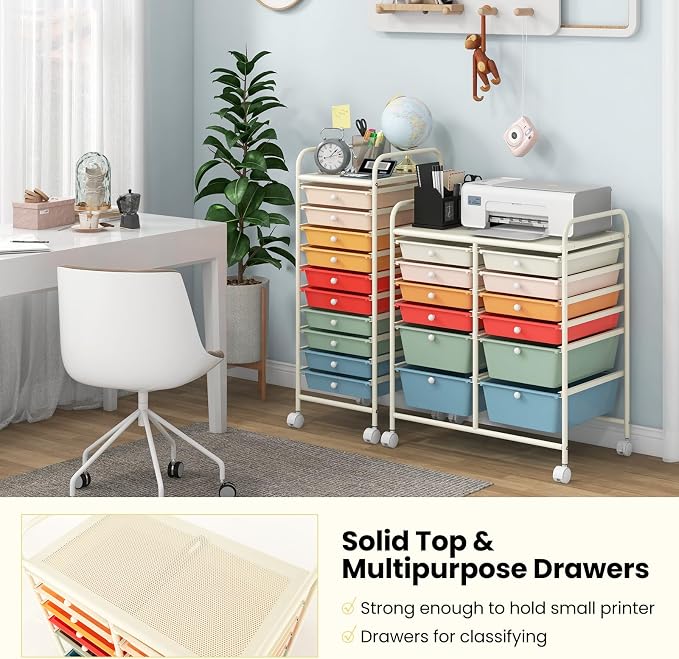 BECOMFORT 12-Drawer Rolling Cart - Image 7