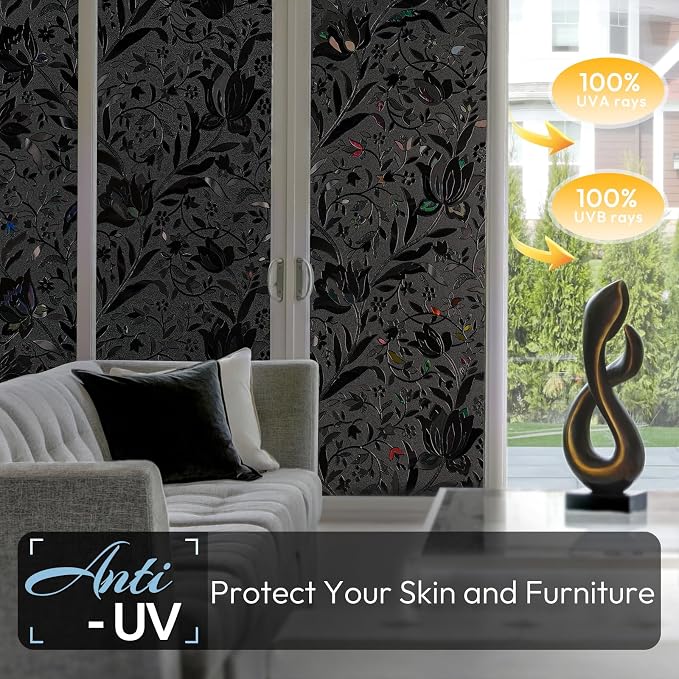 rabbitgoo Total Blackout Window Film, 17.5" x 118.1" | Sun Blocking Light - Image 3