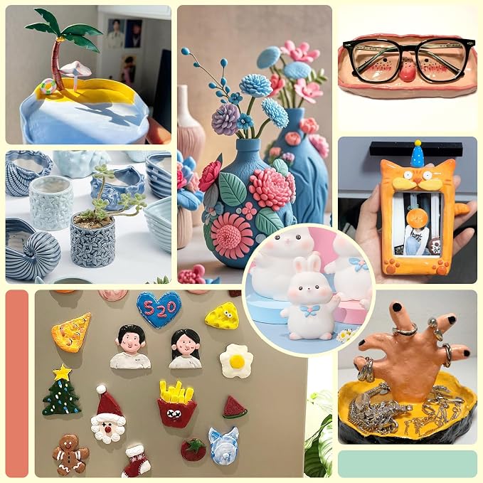 UHAPEER Air Dry Clay Kit for Adults, Pottery Set for Beginners - Image 7