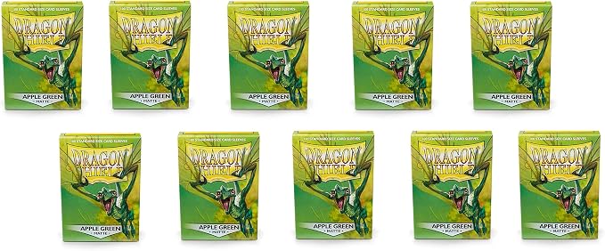 10 Packs Dragon Shield Matte Apple Green Standard Size 100 ct Card Sleeves - Image 2
