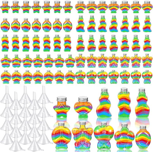 Bokon 100 Pcs Plastic Sand Art Bottles Bulk Sand Art Containers by Bokon