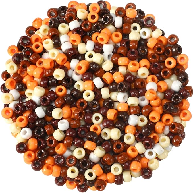 UPINS 1200Pcs Brown Pony Beads for Bracelets Jewelry Making DIY Crafts Brown by UPINS