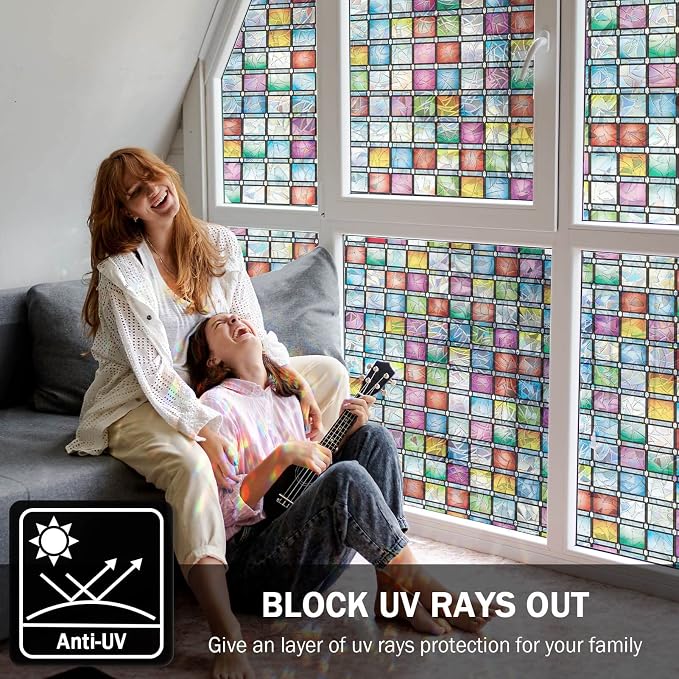 Stained Glass Window Film, Rainbow Window Tint, Window Privacy Films, - Image 5
