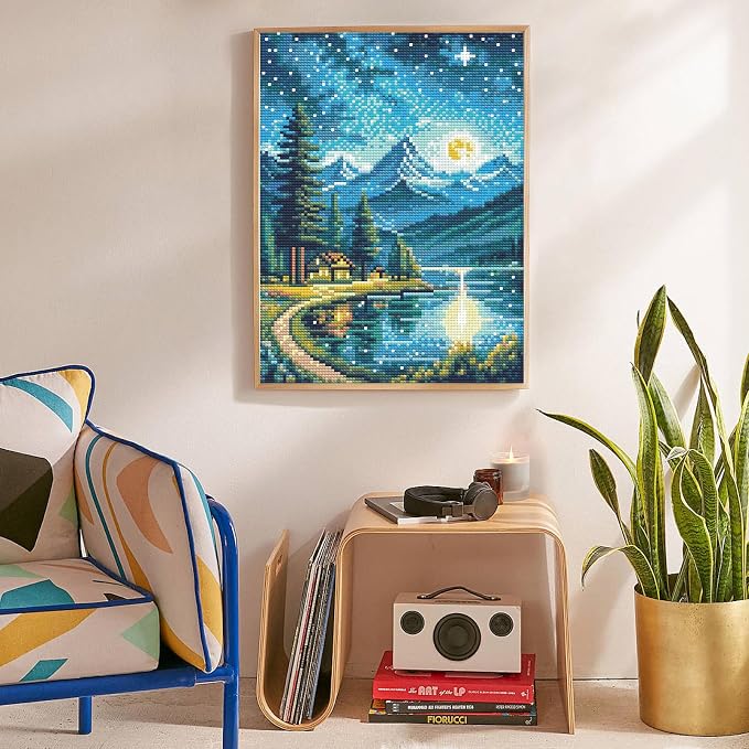 Offito Mountains Moon Lake Diamond Art Kits - Image 3