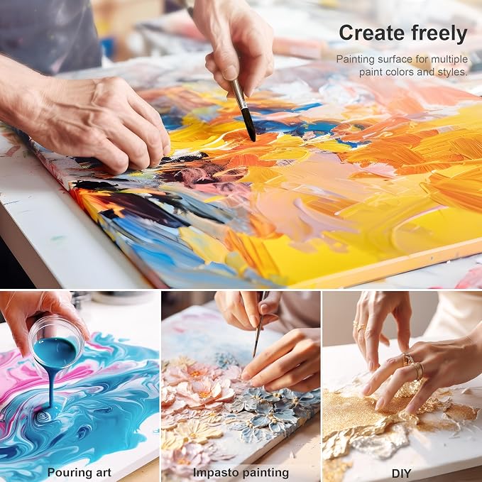 PHOENIX Stretched Canvas for Painting 5x7 Inch/14 Bulk Pack, 8 Oz Triple Primed - Image 6