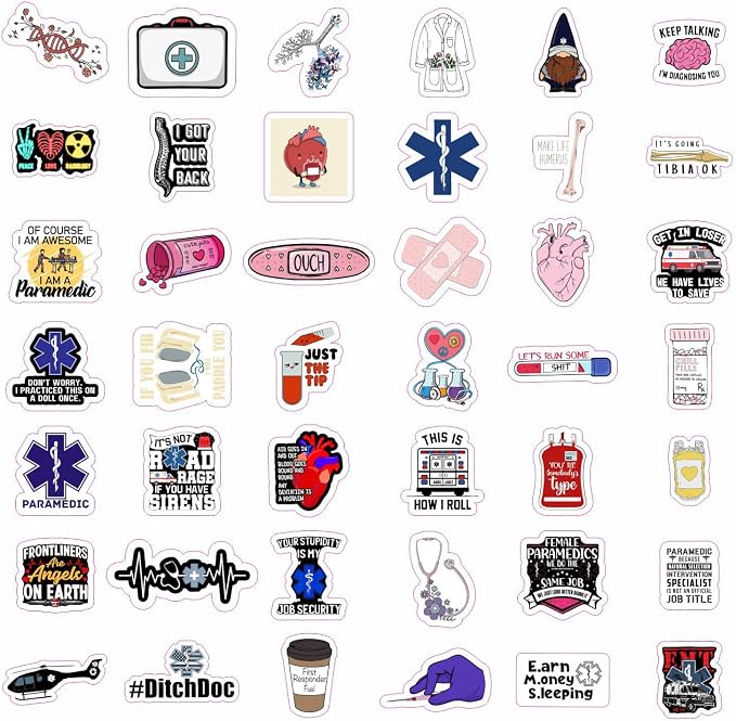 BulbaCraft Emergency Medical Technician Stickers, EMT Stickers - Image 3