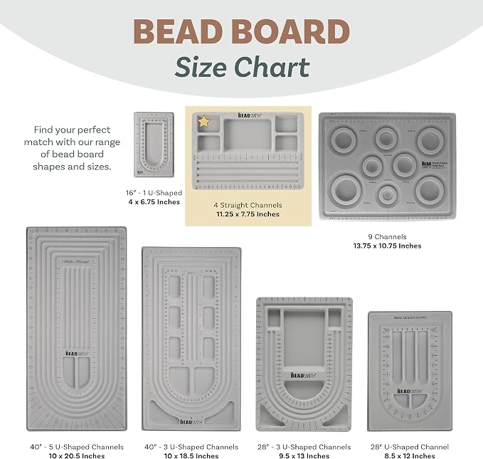 The Beadsmith Mini Bead Board, 5 Recessed Compartments, 7.75 x 11.25 inches - Image 6