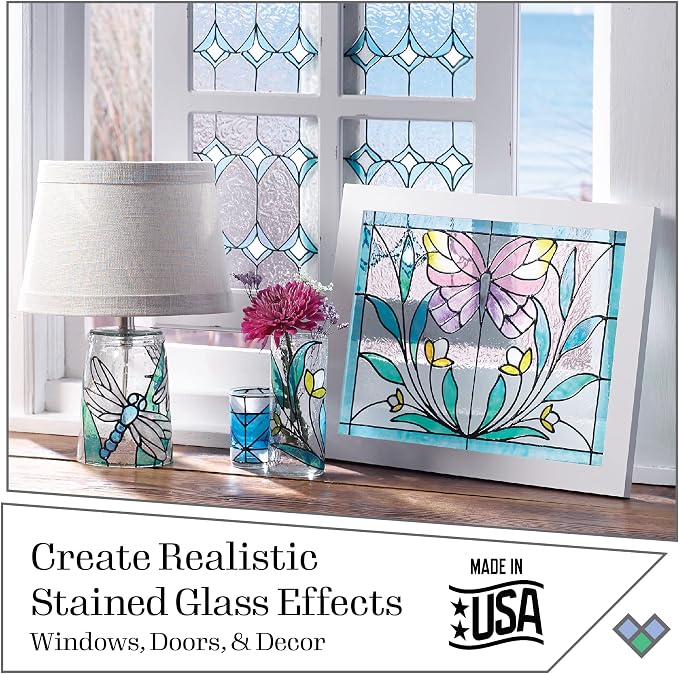 Gallery Glass, Crystal Clear Stained Glass 2 fl oz Brilliant Smooth Finish Paint - Image 3