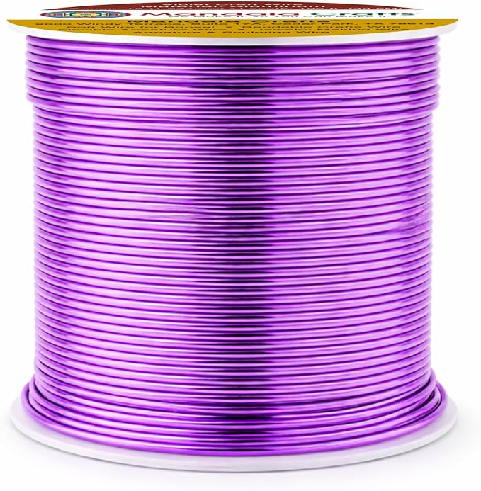 Mandala Crafts 18 Gauge Violet Anodized Aluminum Craft Wire, 100 FT | Colored - Image 2