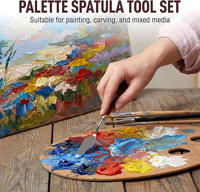 29 Piece Palette Knife Set | Numbered Paint Spatula Stainless Steel - Image 6