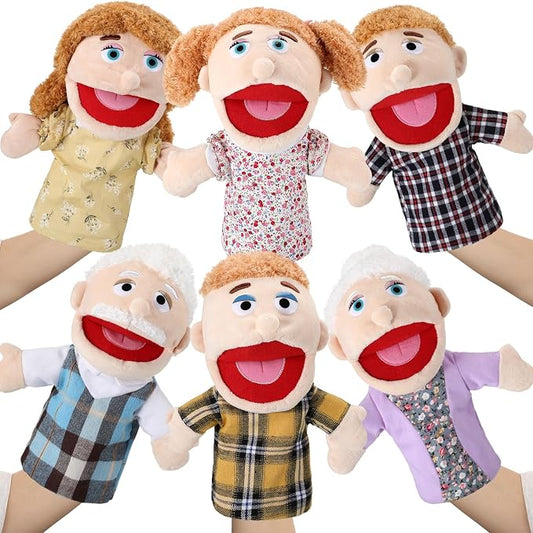 Lenwen 6 Pcs Family Hand Puppet Set Family Members Puppets by Lenwen