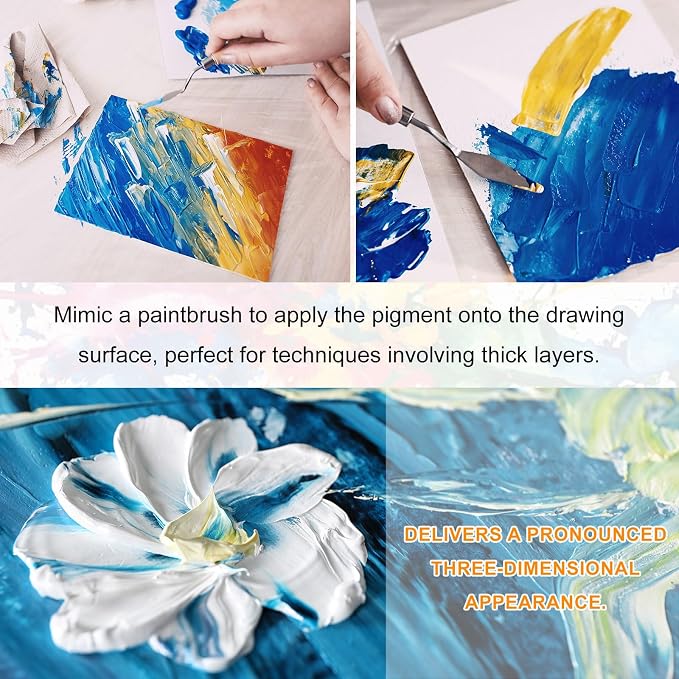 HARFINGTON Palette Knife Painting Tool 2.87" x 0.87" Stainless Steel Teardrop - Image 6
