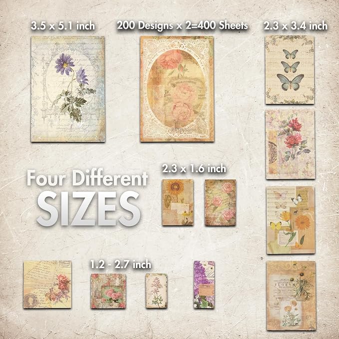 Scrapbook Paper, 400 sheets of journaling supplies - Image 4