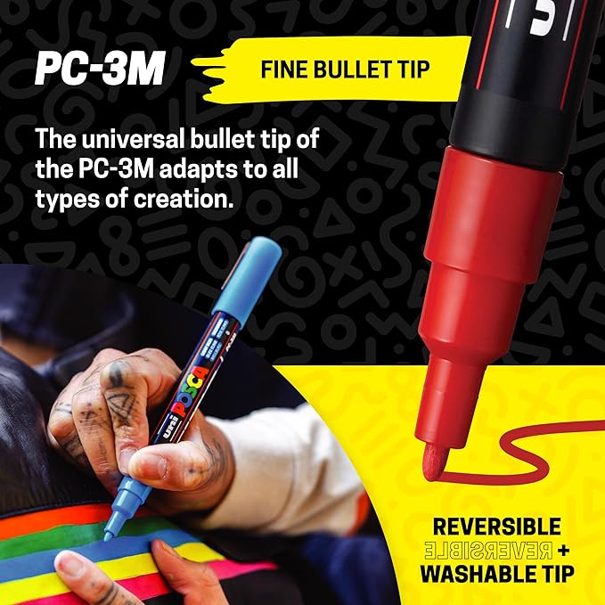 posca Paint Markers, 3M Fine Point Acrylic Paint Pens - Image 2