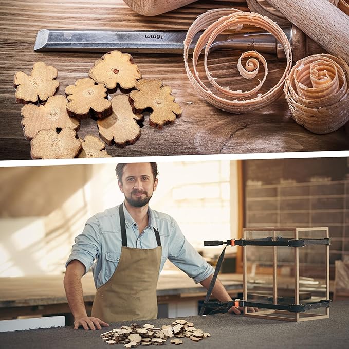 Gerrii 90 Pcs Irregular Wood Slices Log Slices - Image 5