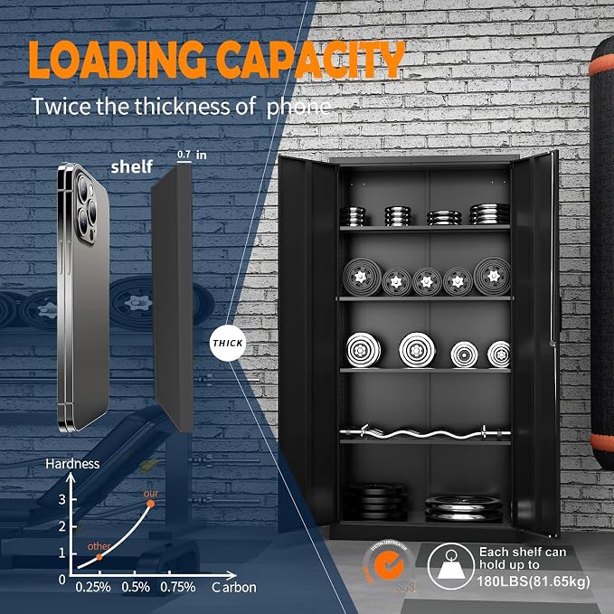 Yizosh Metal Storage Cabinet - Image 4