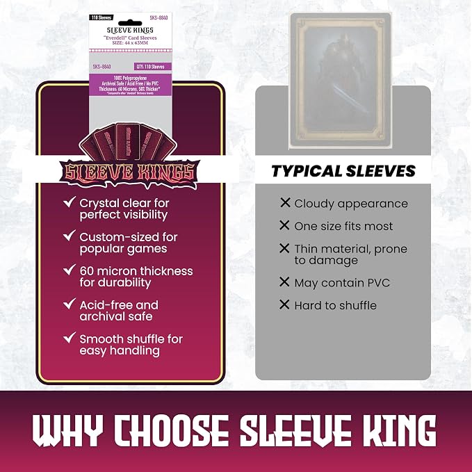 Sleeve Kings Everdell Mini Compatible Card Sleeves – 110 Pack, 44 x 63 mm - Image 6