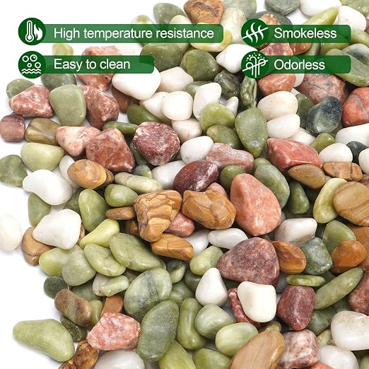 5 lb Pebbles for Indoor Plants, 1/2 Inch Decorative Rocks for Potted Plants - Image 6