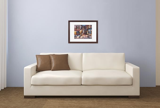 MCS 18x24 Puzzle Frame for Finished Puzzles, Walnut Woodgrain Vertical & - Image 5