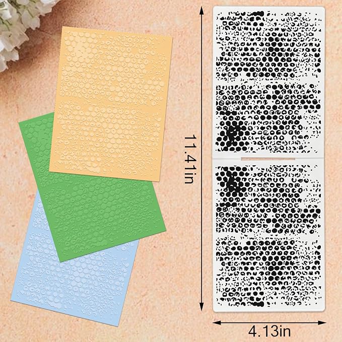 Threetols Dot Embossing Folder, Bubble Background Embossing Folder - Image 3